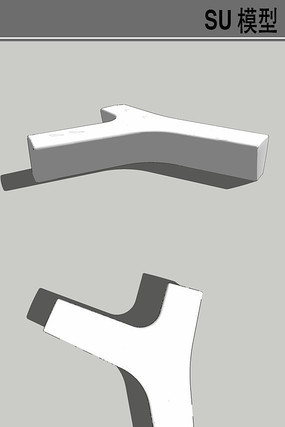 Y形坐凳su模型 Y形坐凳su模型