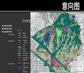 某市文化科技产业园空间管制图