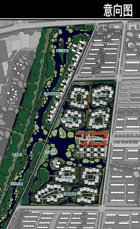 县新城城市生态休闲公园平面图