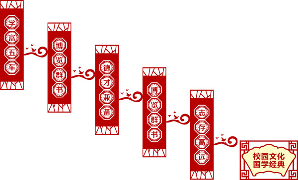 国学校园楼梯文化墙 国学校园楼梯文化墙