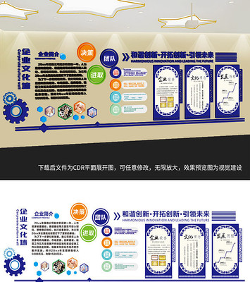企业文化形象墙 CDR