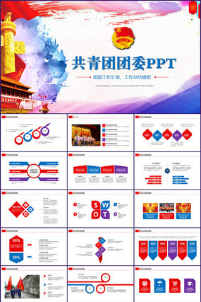 共青团团委工作总结汇报PPT 共青团团委工作总结汇报PPT