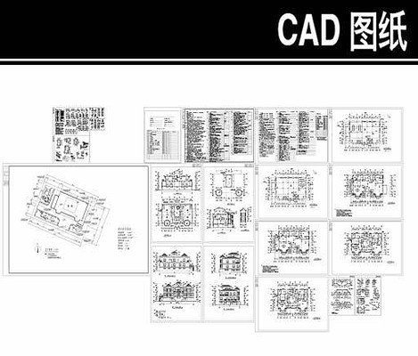 ��ɫ�߼�����ʩ��ͼ dwg