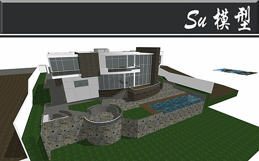 ��ɫϵ����ʯ��������ģ�� skp