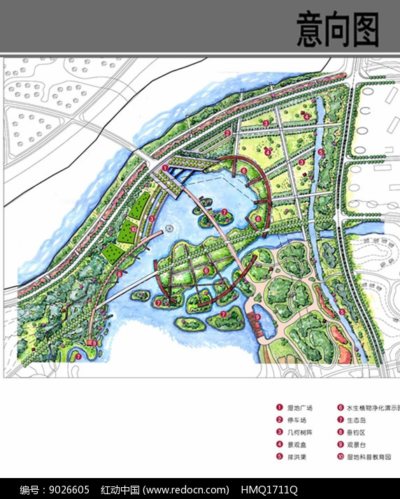 溼地公園景觀設計平面圖