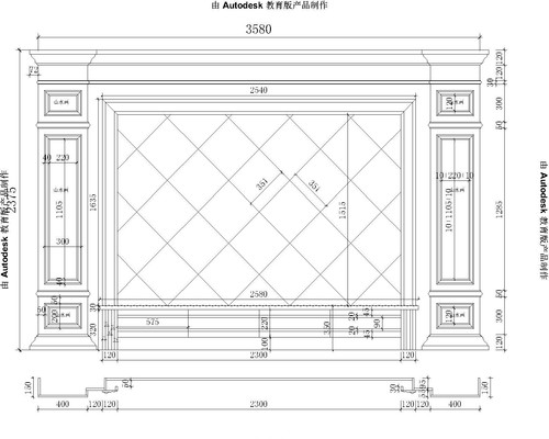 欧式大理石背景设计CAD 欧式大理石背景设计CAD