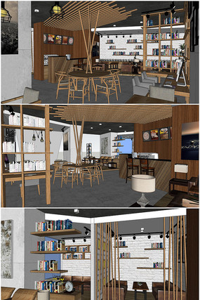 精品现代餐饮室内草图大师模型 精品现代餐饮室内草图大师模型