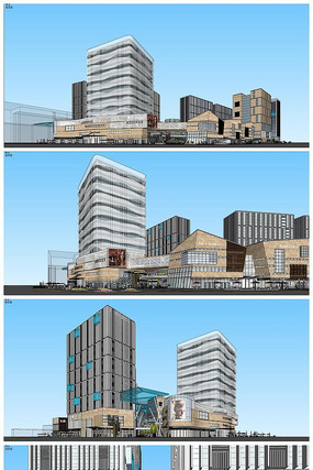 ��Ʒ��ҵ�㳡suģ�� skp