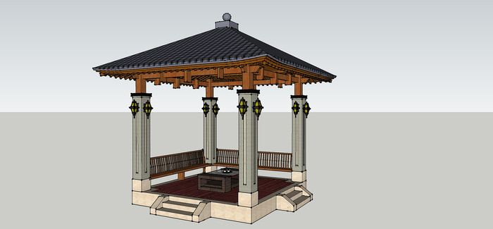 亭子su模型 亭子su模型