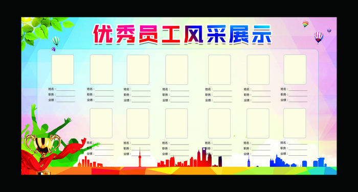 员工风采展板 员工风采展板
