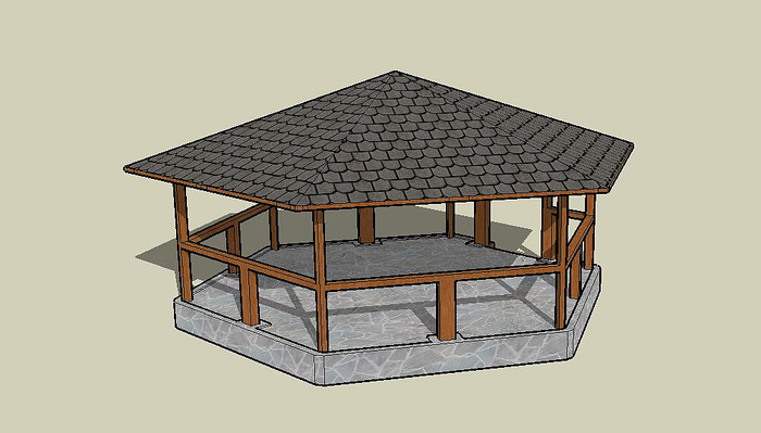 木制八角亭 木制八角亭