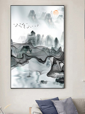 新中式山水意境客厅装饰画 新中式山水意境客厅装饰画