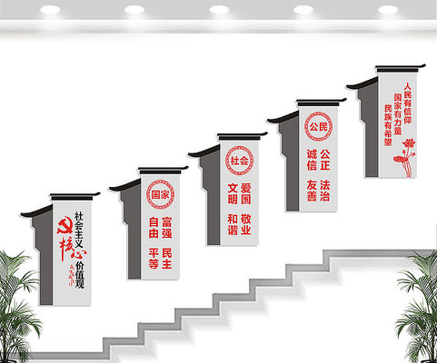 阶梯核心价值观展板 阶梯核心价值观展板