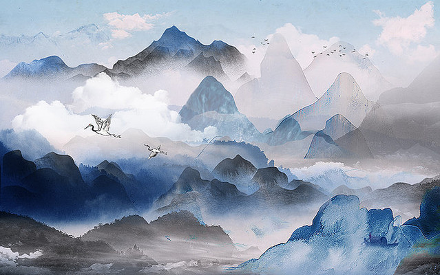 高端大气水墨山水装饰画 高端大气水墨山水装饰画