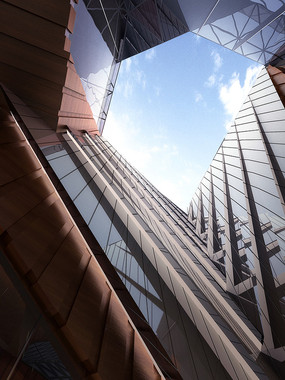 个性建筑透视图