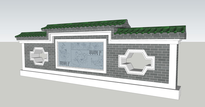 ��ʽʫ�ʻ�����ǽSUģ�� skp