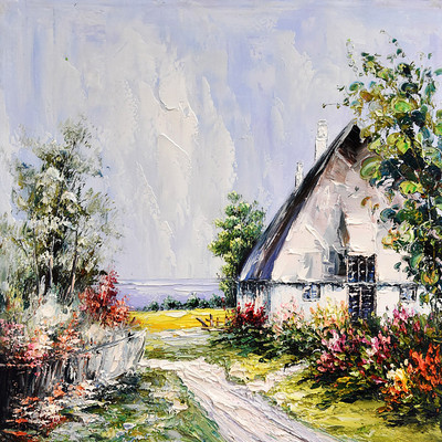 高清手绘欧式乡村油画装饰画 高清手绘欧式乡村油画装饰画