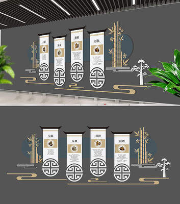 古典传统校园文化墙 古典传统校园文化墙