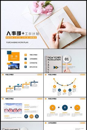 人力资源年终工作总结ppt pptx