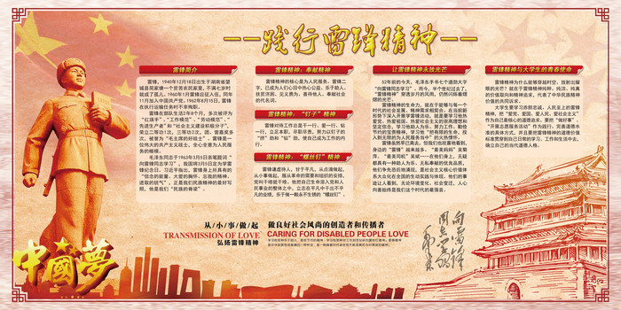 践行学习雷锋精神展板 践行学习雷锋精神展板