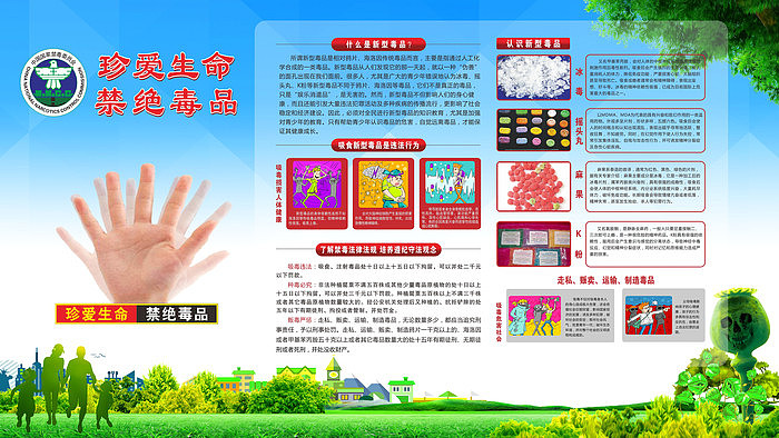 禁绝毒品展板 禁绝毒品展板