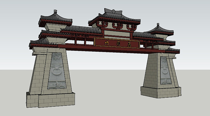 牌坊su模型 牌坊su模型