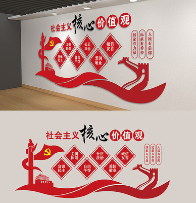 24字核心价值观党建文化墙 24字核心价值观党建文化墙