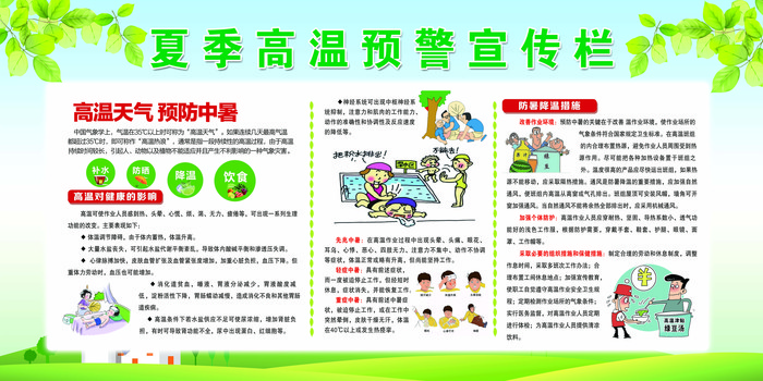 夏季高温预警宣传栏 夏季高温预警宣传栏