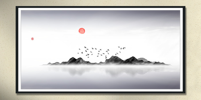 古典水墨画大堂画 古典水墨画大堂画