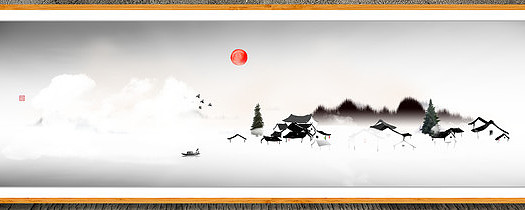 玄关风水画水彩画 玄关风水画水彩画