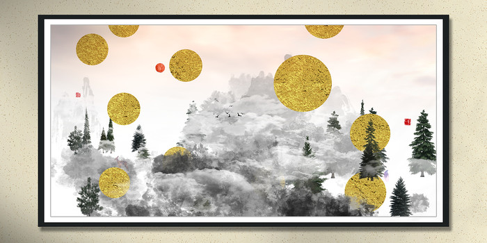 写意水墨画中堂画 写意水墨画中堂画