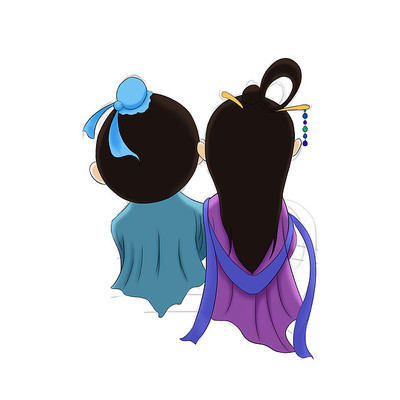 牛郎织女手绘插画 牛郎织女手绘插画