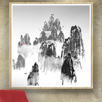 写意风水画屏风画 写意风水画屏风画