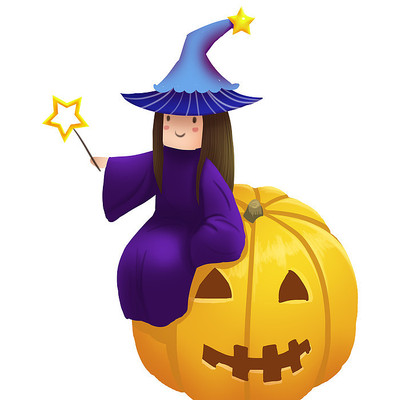 原创手绘万圣节南瓜插画元素 原创手绘万圣节南瓜插画元素