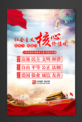社会主义核心价值观党建展板 社会主义核心价值观党建展板