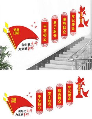 楼道党建文化宣传标语展板 楼道党建文化宣传标语展板