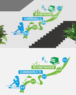 校园勤学楼梯文化墙 校园勤学楼梯文化墙