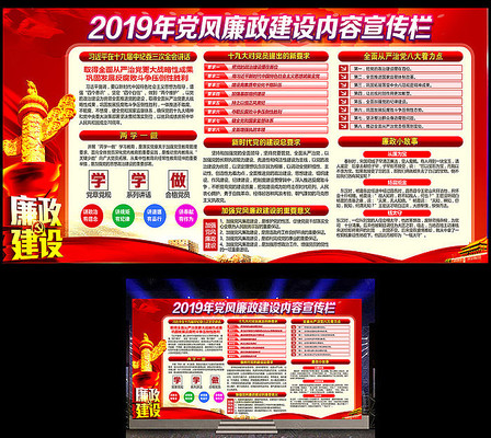2019党风廉政建设展板 2019党风廉政建设展板
