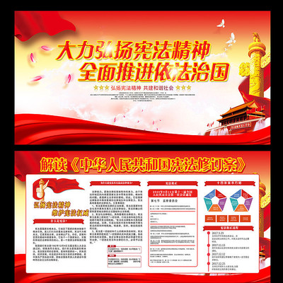 弘扬宪法精神展板 弘扬宪法精神展板