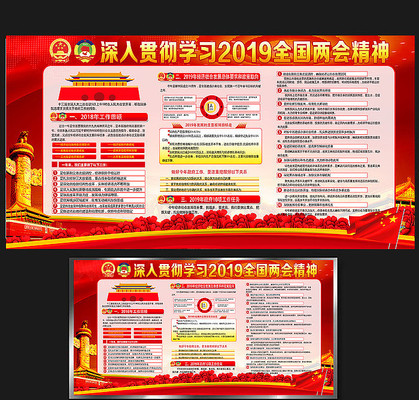 全国两会政府工作报告宣传展板 全国两会政府工作报告宣传展板