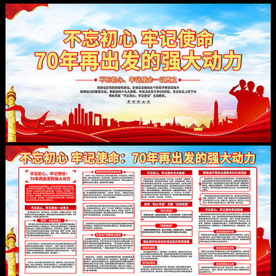 不忘初心牢记使命宣传展板 不忘初心牢记使命宣传展板