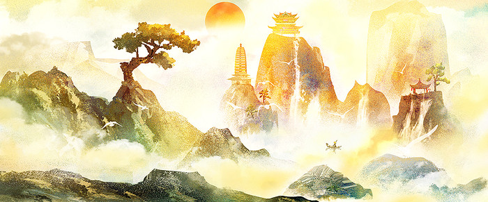 室内山水新中式装饰画 室内山水新中式装饰画