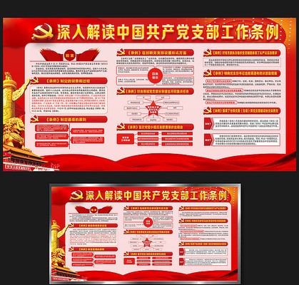 中国共产党支部工作条例展板 中国共产党支部工作条例展板