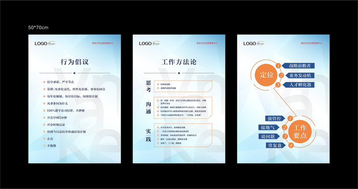 简约企业文化展板模版 简约企业文化展板模版