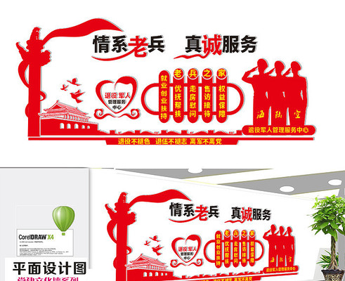 退役军人管理之家展板 退役军人管理之家展板