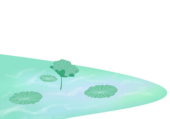 原创元素池塘荷花 原创元素池塘荷花