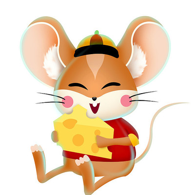 手绘鼠年吉祥物 手绘鼠年吉祥物