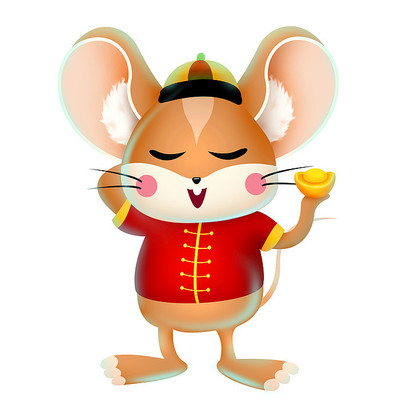 卡通新年老鼠原创手绘稿 卡通新年老鼠原创手绘稿