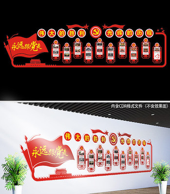 党的发展历程文化墙 党的发展历程文化墙