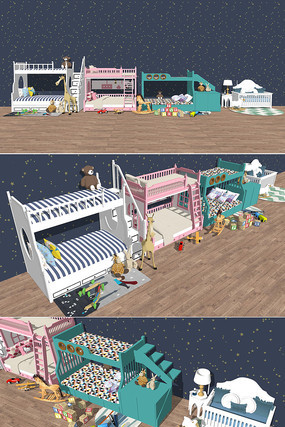 美式儿童上下床玩具组合 美式儿童上下床玩具组合